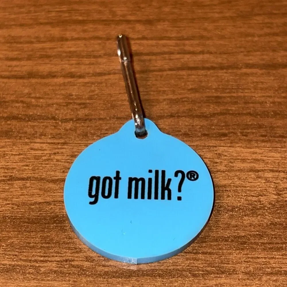 Got Milk? Keychain Keyring FOB Zipper Pull Advertising Promo Milk Moustache